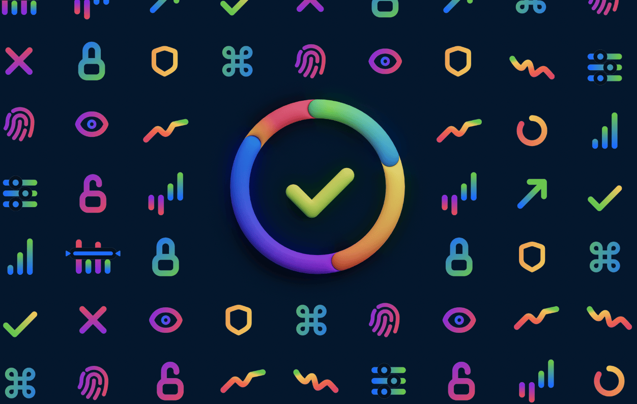 Mockup of colorful icons